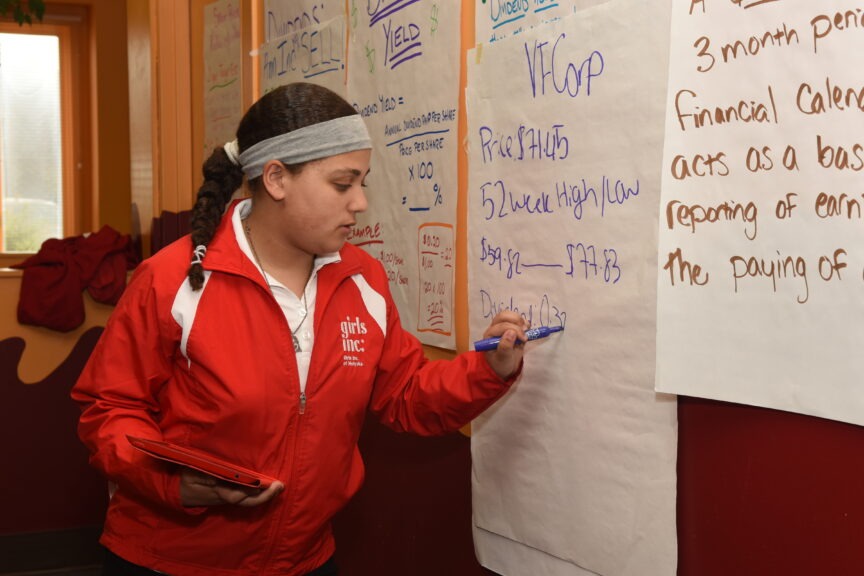 Woman taking notes