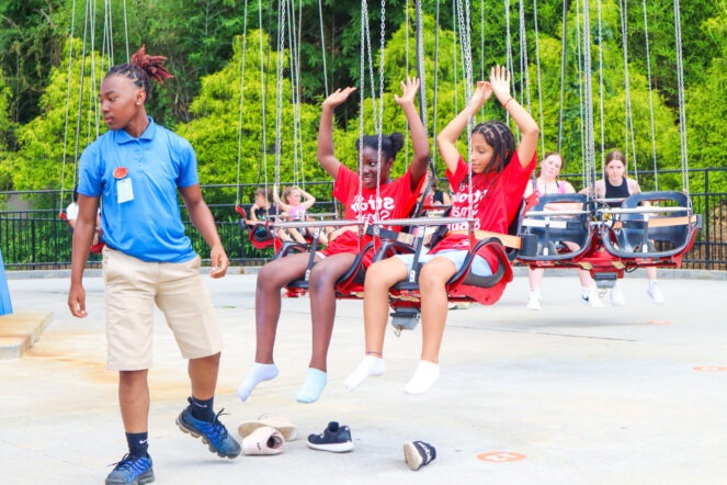 girls inc atlanta six flags over georiga swing ride